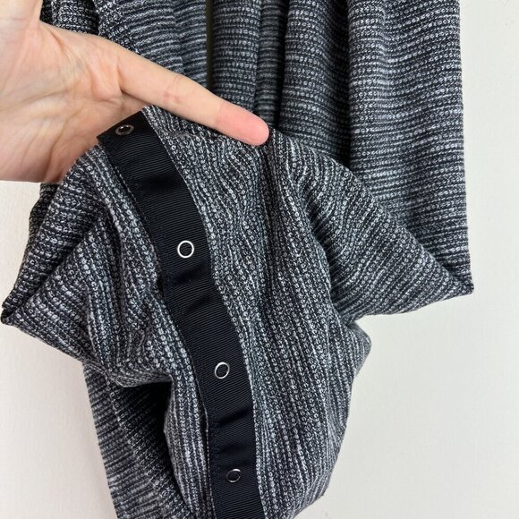 Lululemon Coco Pique Black White Snap Button Vinyasa Scarf - Picture 3 of 5